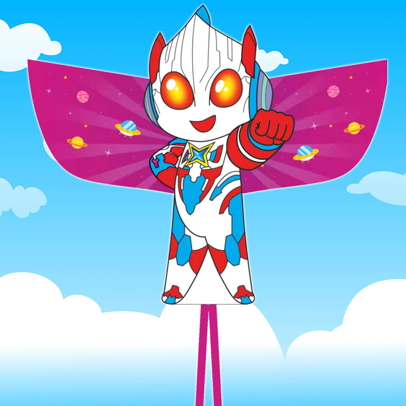 Children's cartoon small kite Weifang 2021 new net red hand-held adult Ultraman breeze easy to fly special