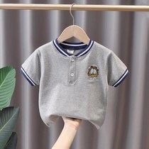 Snubi boy short sleeve t-shirt summer dress 2022 new ocean gas children half-sleeve polo shirt Summer middle child