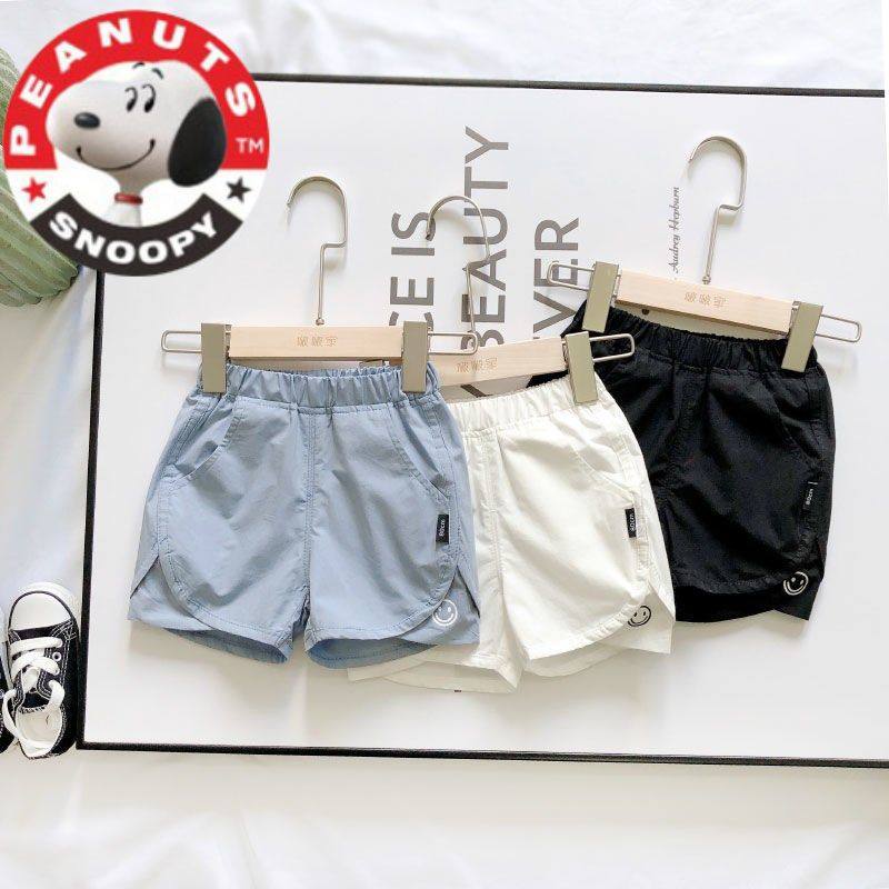 Annu 2022 Summer new boy thin outside wearing casual shorts Children's baby Han's version of pure cotton