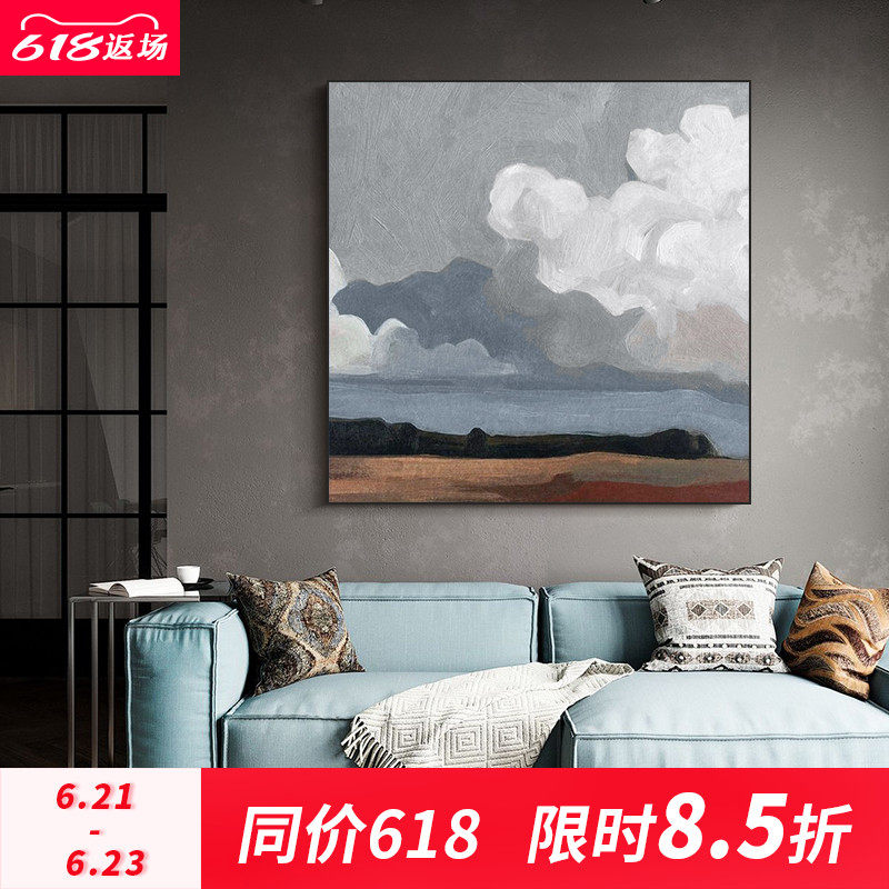 LWD ART Original hand-painted by the LWD ART) Nordic Style Decoration Painting Abstract Living Room Oil Painting Pure Hand Xuanguan Hanging Painting