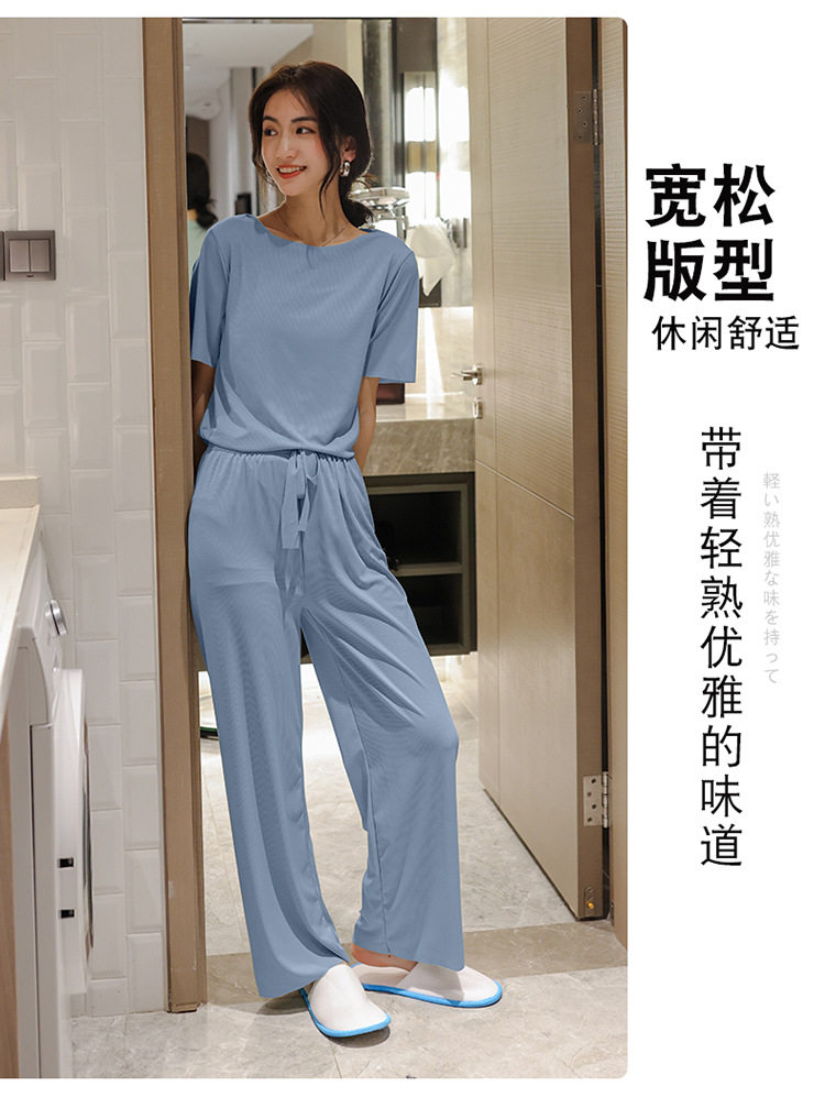 冰小漠 冰爽皇后家居服女2021 懒人冰凉两件套 图2