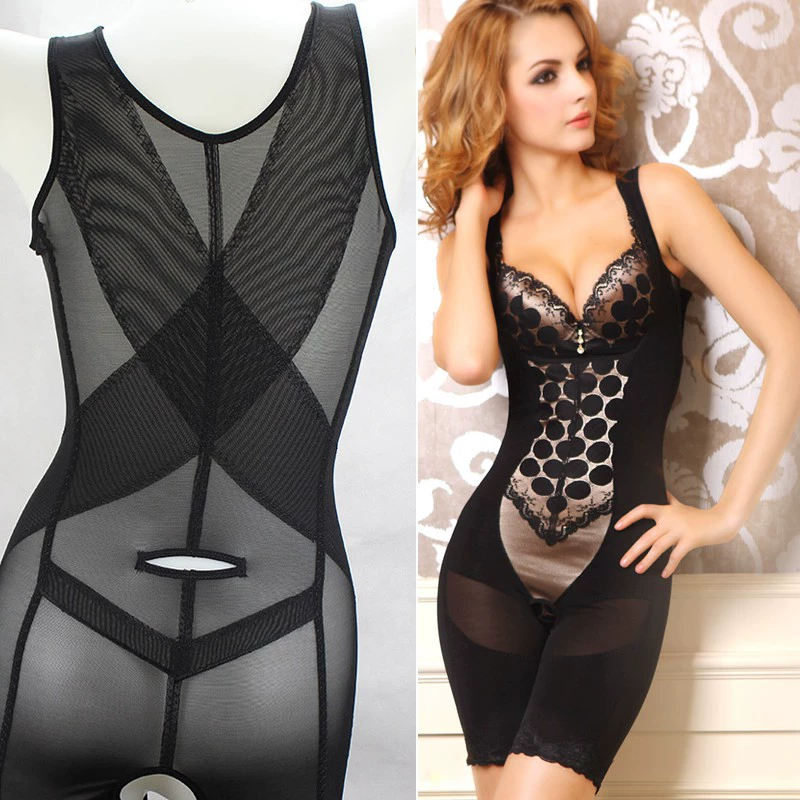 Nhãn hiệu giải phóng mặt bằng sau khi sinh bụng tuck shapewear nữ corset định hình cơ thể liền mạch đồ lót hở đáy quần bodysuit bodysuit - Một mảnh