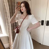 Ретро длинная юбка, сексуальное белое платье, французский ретро стиль, изысканный стиль, яркий броский стиль, подходит для подростков