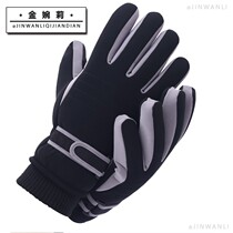 Mens Winter Fleece Warm Cycling Motorcycle Winter Cold Screen Thick Cotton Outdoor Sport Ski Gloves