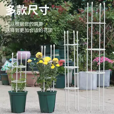 Climbing plant bracket white iron flower rack indoor green plant climbing pillar rose clematis balcony branch telescopic rod