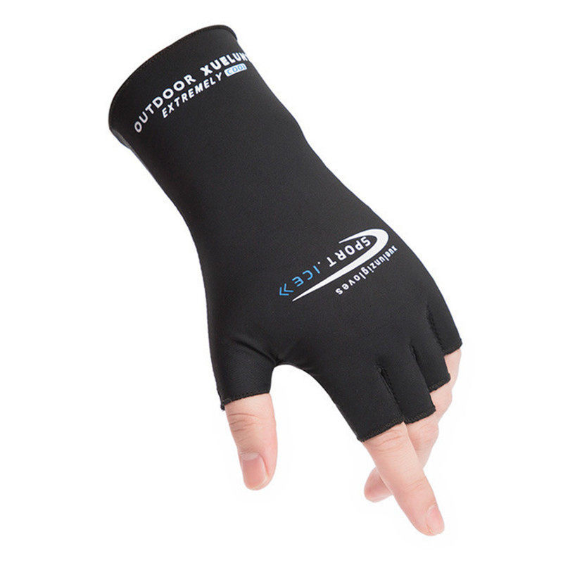 Men Driving sunscreen gloves Summer ultrathin Ice Silk Elastic Women Outdoor Riding Fishing Non-slip Half Finger Gloves-Taobao