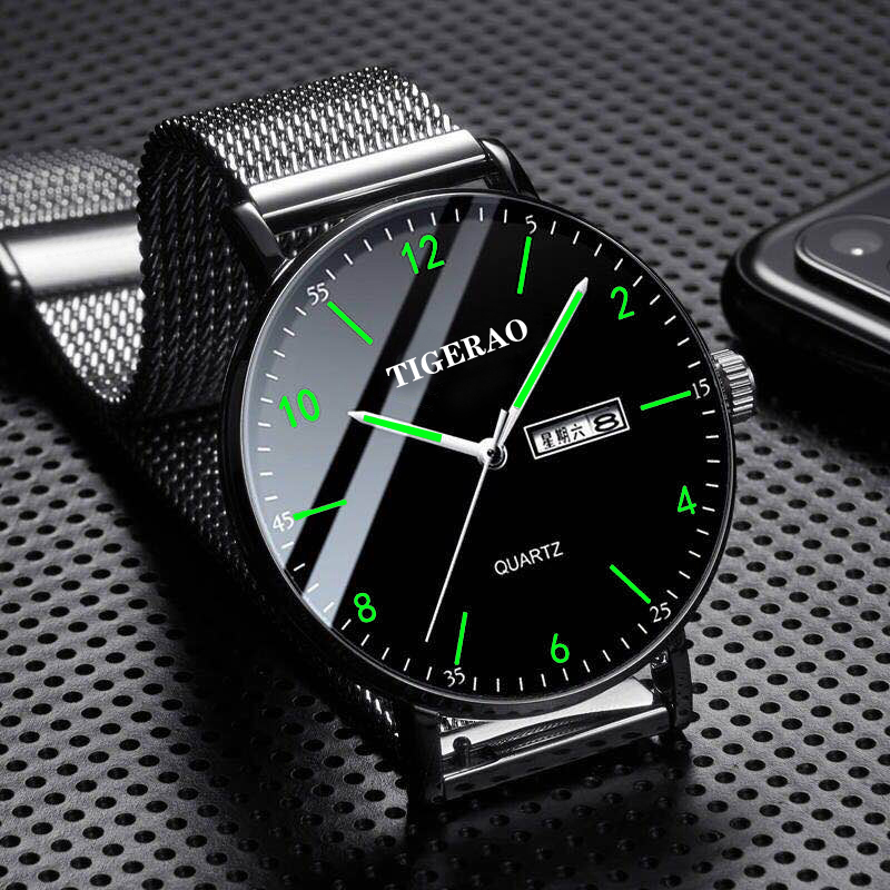 Fully Automatic Mechanical Watch Swiss Watch Men's Fashion Trendy Student Waterproof Luminous Calendar Week Ultra-Thin Fully Automatic Mechanical Watch Swiss Watch Men's Fashion Trendy Student Waterproof Luminous Calendar Week Ultra-Thin