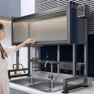 Küchenspülenregal, geschirrspülbecken, staubdichte schüssel, arbeitsplatten-aufbewahrungsgeschirr, multifunktionales aufbewahrungsabflussregal