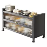 Кухонная полка, напольная, многослойная, расширенный шкаф для хранения, многофункциональная микроволновая печь, боковой шкаф для хранения еды