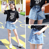 Girl Denim Shorts 2022 Summer Dress New Thin Section 100 Hitch Pants Girl Big Boy Ocean Gas Loose Pants Tide