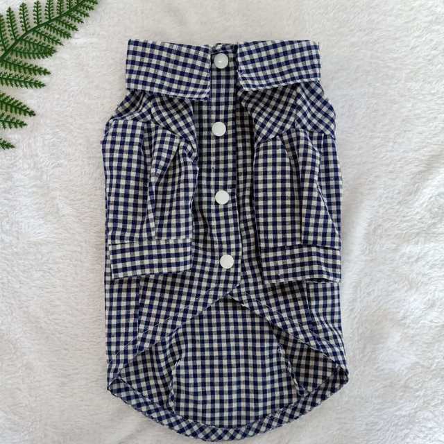 ເຄື່ອງນຸ່ງສັດລ້ຽງ plaid Shirt Doll Collar Lace Skirt Spring, Summer and Autumn Pomeranian Teddy Panda Puppy Clothes