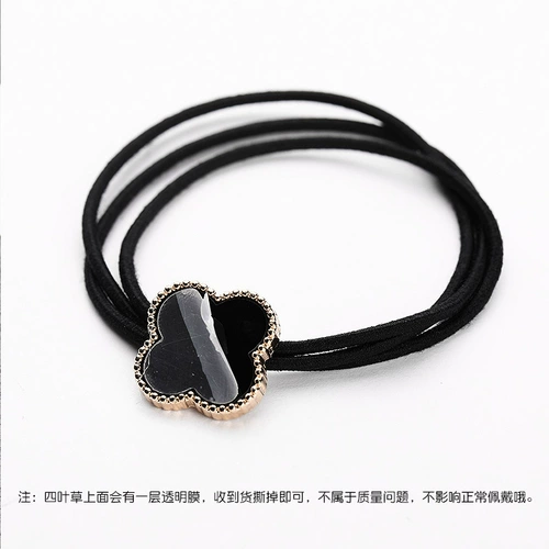 Резинка для волос, аксессуар для волос, хвостик, в стиле Шанель, четырехлистный клевер, коллекция 2023