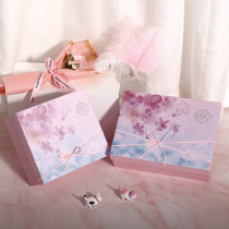 Korean Edition Teenage Girl Hearts Gift Boxes Ins Wind Send Girlfriend Birthday Gift Box Mouth Red Net Red Delicate Packaging Box Empty Box