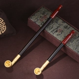 Ониксовая курительная трубка ручной работы из сандалового дерева, мужской старомодный медный мундштук, подарок на день рождения