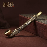 Мужская медная старомодная креативная резная курительная трубка ручной работы, китайский гороскоп, подарок на день рождения