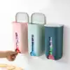 Household plastic bag storage box Hanging bag flip cover Wall-mounted artifact convenient kitchen hole-free garbage collector