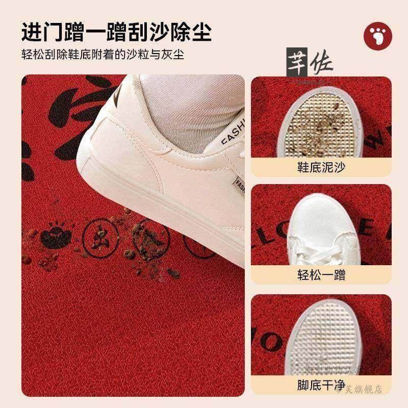 German Red Entrance Door Mat 2026 New Model New Chinese Style Entrance Mat Housewarming Celebration Entrance Door Mat Carpet