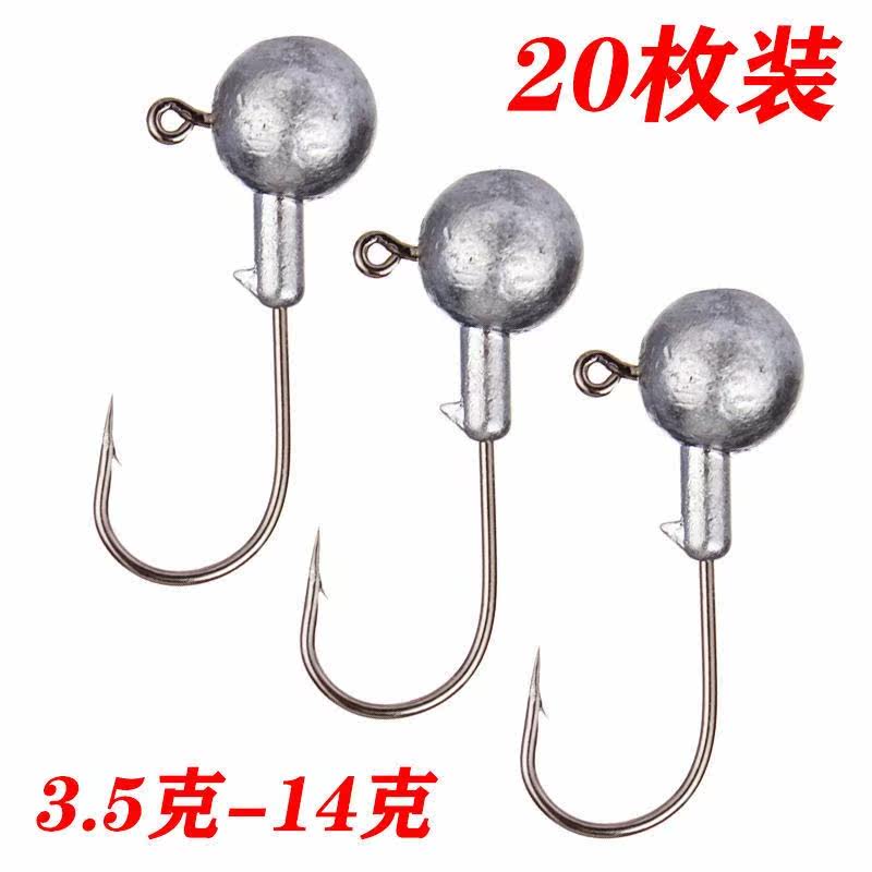 Luya lead head hook 10-20 packs reinforced hook special hook tip sharp and durable not easy to deform soft bait soft worm hook