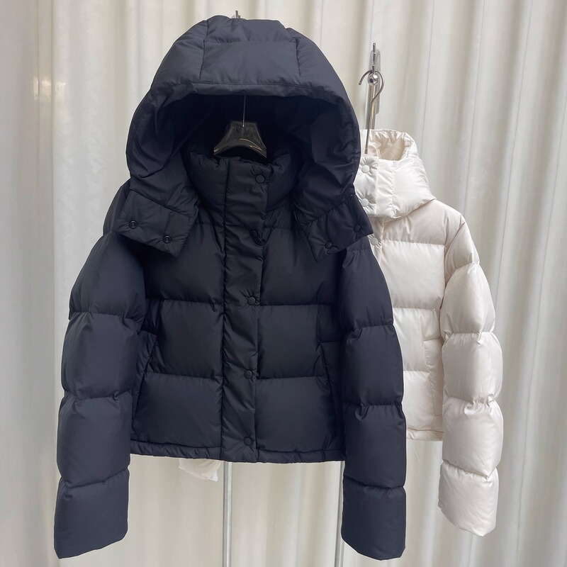 Lu Series 90 White Duck down Jacket for Women, Short Style, 2025 Winter New Model, Hooded Puffer Jacket, Thickened for Petite Figures Lu Series 90 White Duck down Jacket for Women, Short Style, 2025 Winter New Model, Hooded Puffer Jacket, Thickened for Petite Figures