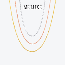 MELUXE18K Gold Thyme LETTER CHAIN LOCK BONE CHAIN COLOR GOLD WHITE ROSE GOLD NECKLACE SINGLE CHAIN JEWELLERY GIFT