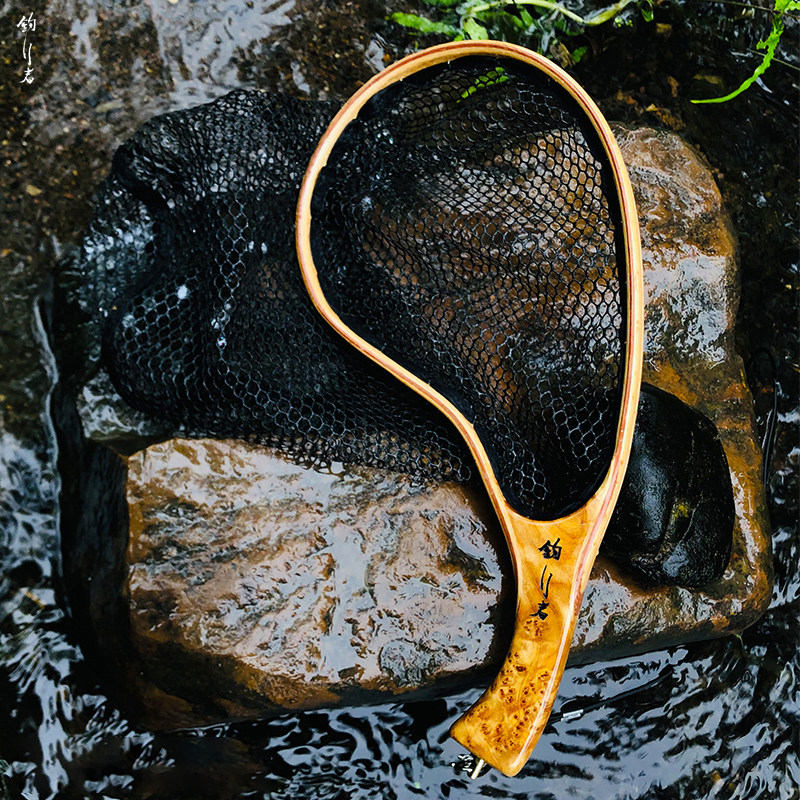 Fishing Net Stream Solid Wood Portable Super Mild Fish Catch Fish Small Bailing Mini Road Subnets Bailing Nets Fishing Nets