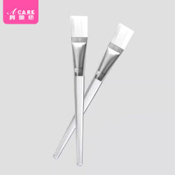 안면 마스크 브러시 CA1S244-SOFT Bristle Brush 헤드 긴 손잡이 투명 브러시 애플리케이션 소형 메이크업 브러시 뷰티 도구