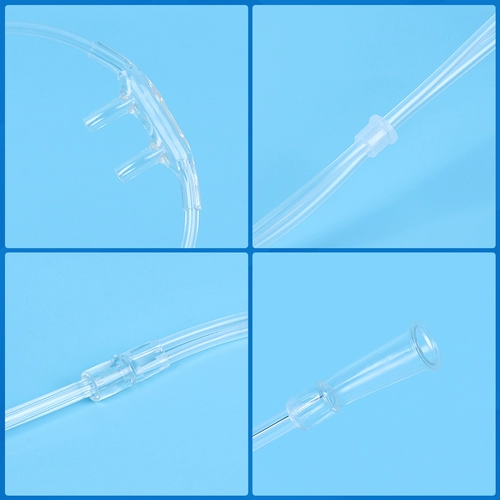 Весалажающий кислород -стюард с двойным затором на носовом носе одноразовая кислородная труба для кислорода водорода, поглощающая водородная кислородная трубка, кислородная трубка с кислородной трубкой.