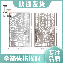 Annotation hole Alphanumeric command ruler Combat map set Identification map drawing ruler Staff officer training tool Service operation ruler