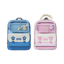 Morning Light Pokémon Afternoon Tea Student Schoolbag 1-4th Grade Butterfly Wing Spine Protector Burden Reduction Reflective Strip Large Capacity Cartoon Alliance Backpack Boys and Girls Backpack Back-to-School Stationery