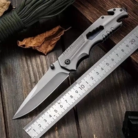 [Starry Grey] 440C Полный стальной складной нож (выбранная высококачественная сталь резкая и долговечная)