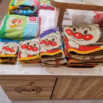Spot Japan imported bread Anpanman square towel children's baby pure cotton towel bath towel super thick parent-child recommended