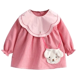 Детский хлопковый демисезонный нагрудник для принцессы, термобелье, водонепроницаемый лонгслив, фартук для детского сада, сзади на завязках