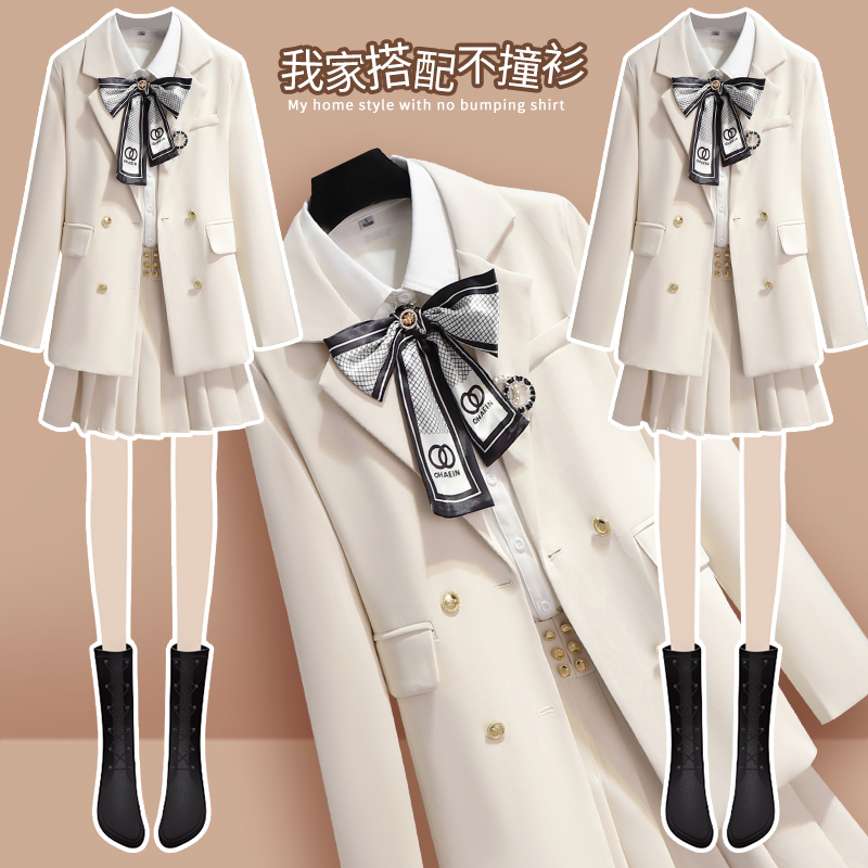 Small Scent Wind Suit Jacket Woman Spring Autumn 2022 New Advanced Small Crowddesign Feel Free Ironing College Wind Suit Suit