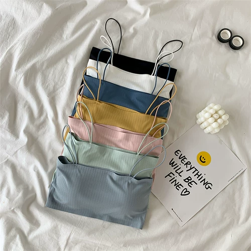 Шелковый черный топ с чашечками, нижнее белье, белый жилет, летний бюстгальтер-топ, эффект подтяжки, красивая спина