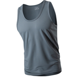Ice Silk Vest for Men, Summer Outerwear, Fitness Tank Top, Loose Fit, Quick-Drying, Cool-Feeling, Sleeveless T-Shirt, Thin Style