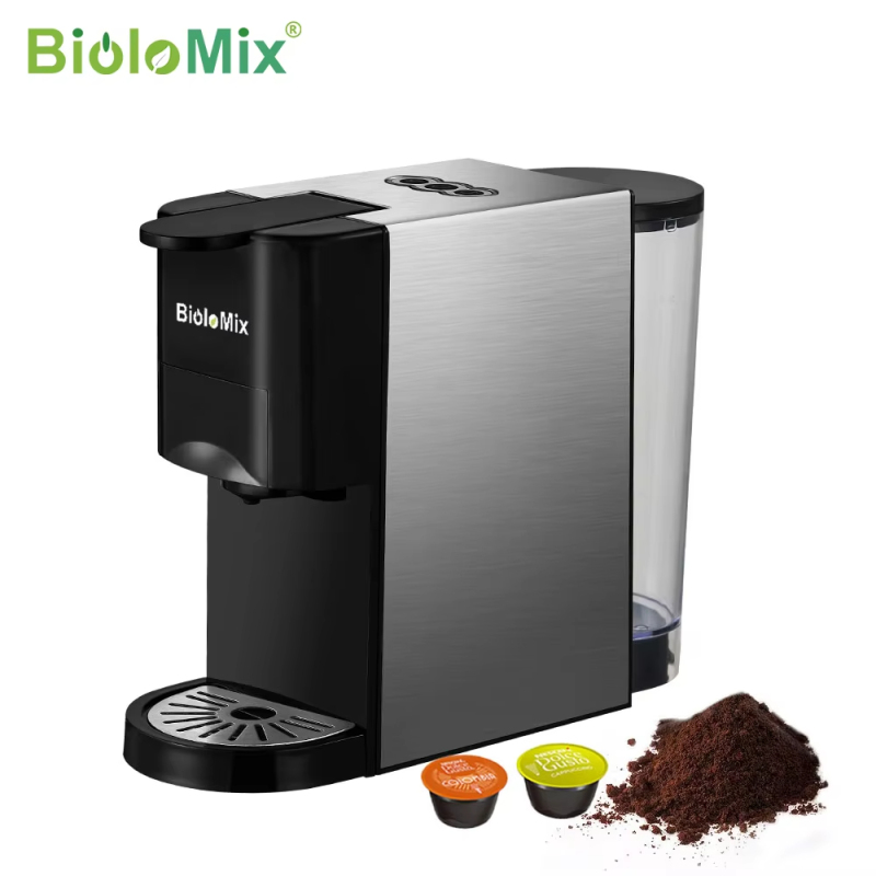 Biolomix Three-In-One Espresso Machine, Small Multi-Functional Capsule Coffee Machine for Home Use