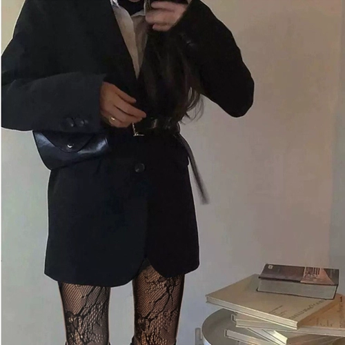 Кружевные сексуальные летние тонкие черные колготки, брендовые носки