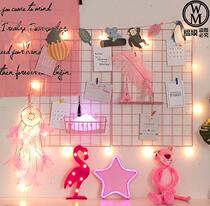 Photo grid rack hanging net hanging photo wall ins Net Red Girl Wall room girl Wall layout wall hanging