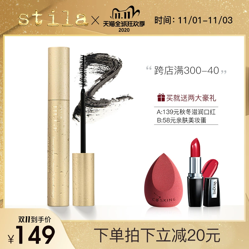 Stila Super Slim Waterproof Mascara giúp mi mỏng, cong, mã hóa, lâu trôi, tự nhiên và không lem - Kem Mascara / Revitalash