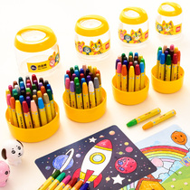 Taili oil bar rubber barrel crayon hexagon rod childrens color pad brush portable 36 color 12 color painting brush painting pen kindergarten brush painting suit 24 color student drawing brush