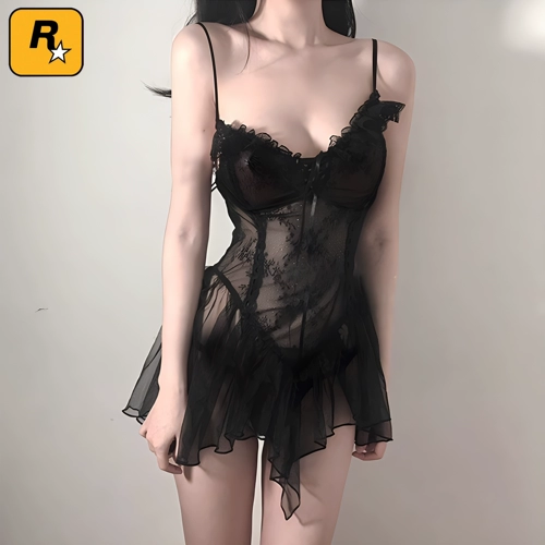 Демисезонное сексуальное кружевное нижнее белье, пижама, зимняя униформа, облегающий крой