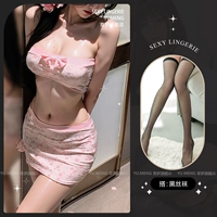 Фея маленькие разбитые цветочные набор+пингко -черные чулки