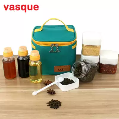 Outdoor camping seasoning storage box seasoning bottle set barbecue supplies camping travel portable seasoning bottle kitchen field