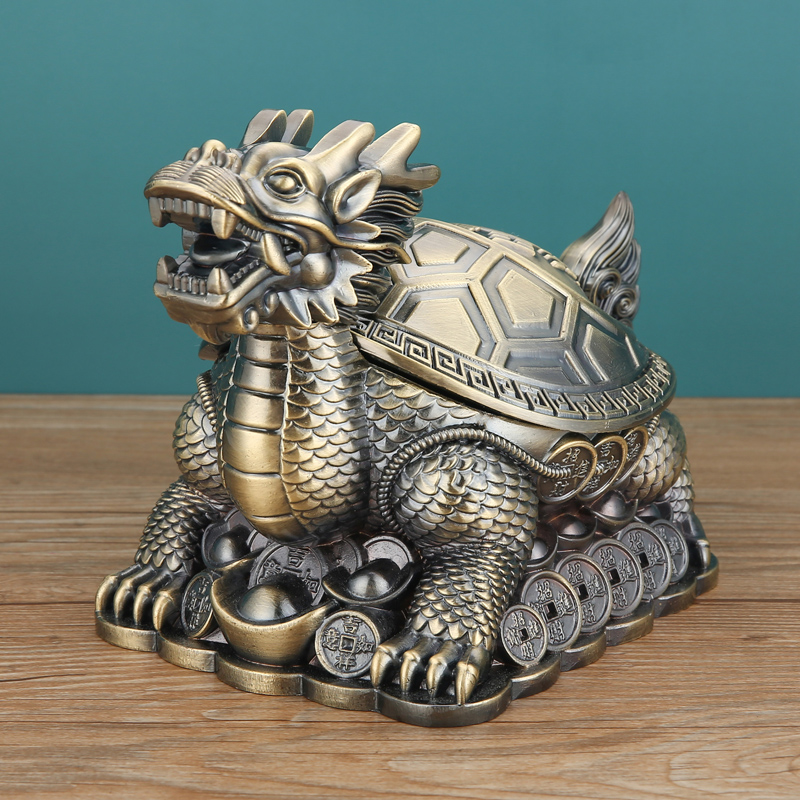 Tobacco Ashtray Home Living Room Creative Personality Trend Office Light Extravagant Smoke-Proof Tobacco Smoke Ash Covered with Giant Tortoise