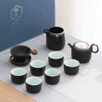 One Pint one thousand Hall Home Ceramic Gongfu Tea Fitted Living Room Office will guest tea ceremony Box Coarse Pottery Teapot