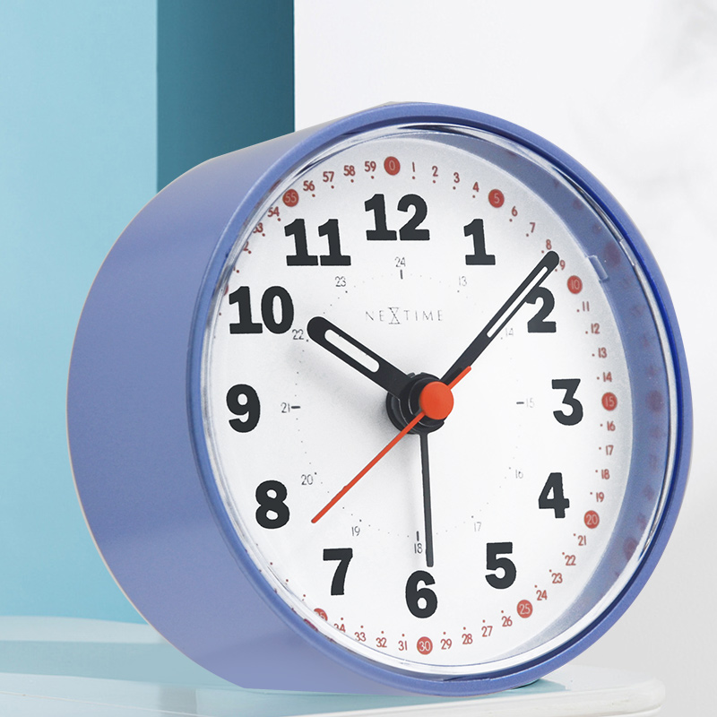 NeXtime Dutch Standing Day Round Timed Small Alarm Clock Silent Night Light Students Know Learning Watch And Watch Scales