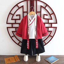 Child Hanfu Boy Spring Autumn Baby Boy Less Lord Fu China Wind Cotton Numb and Tang Costume Girl Ancient Dress Superfairy Act Out