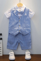 Childrens suit suit Xia Yinglun Wind flower wedding chair to play out the boy acting to serve babys gown