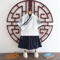 Boy Hanfu Xia China Wind Baby Less Master clothes Childrens summer ancient clothes Superfairy Baby Early childhood ancient wind Two sets