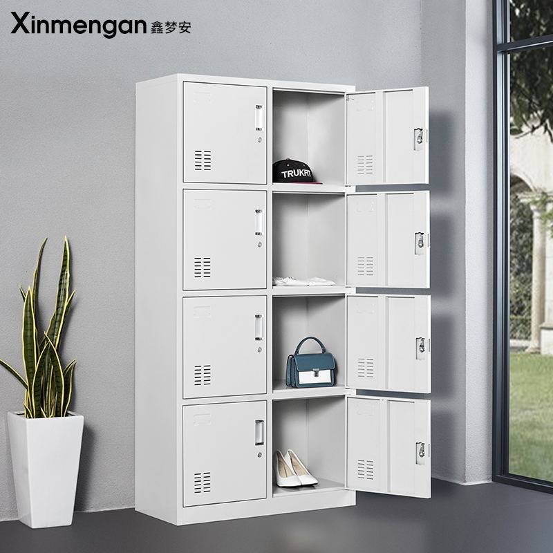 Eight-door locker steel iron locker storage bag bowl cabinet shoe cabinet staff dormitory changing clothes with lock cabinet
